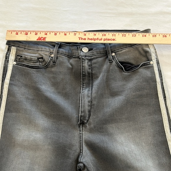 Black Orchid Los Angelos Black Jean with Silver Side Strips Sz 31 - Picture 7 of 14